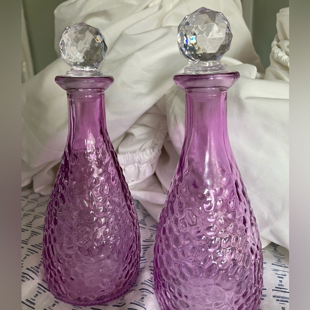 Two Pebble Greenbrier Decanters